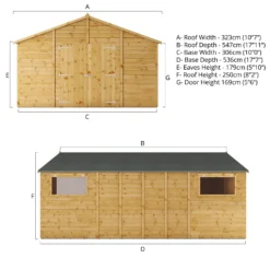 Mercia 18ft X 10ft Premium Shiplap Modular Workshop Shed -Outdoor Garden 13555757 1834949333903745