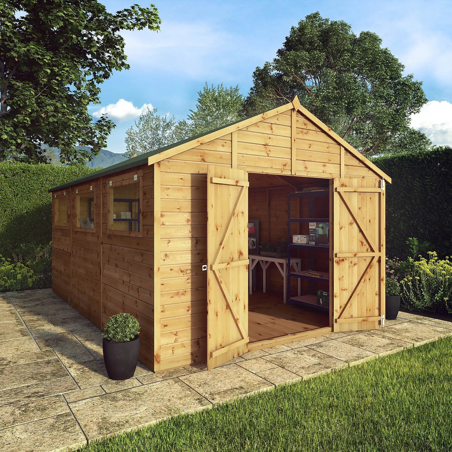 Mercia 15ft X 10ft Premium Shiplap Modular Workshop Shed - Including Installation 11 Mercia 15ft X 10ft Premium Shiplap Modular Workshop Shed - Including Installation - Image 9