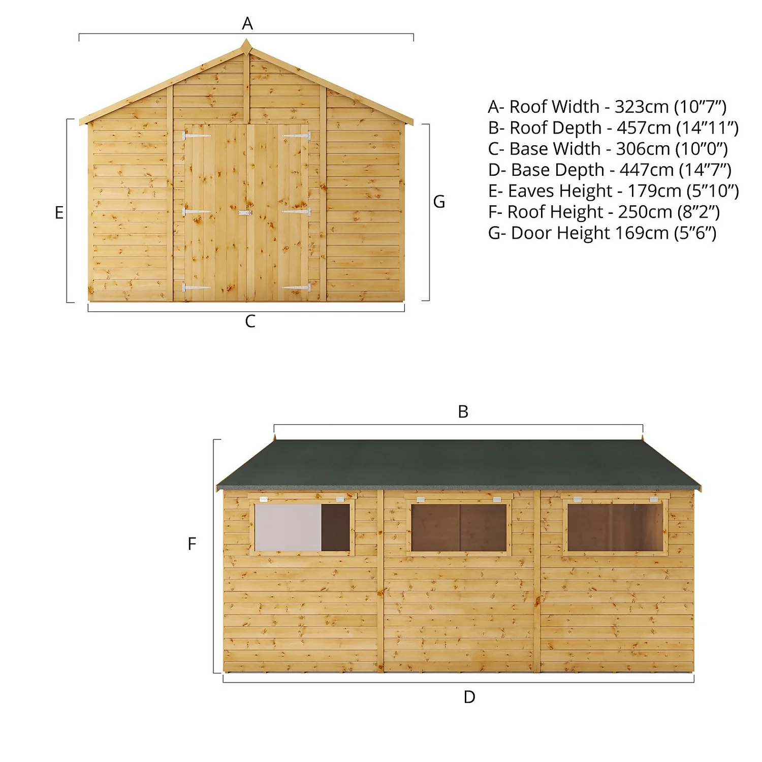 Mercia 15ft X 10ft Premium Shiplap Modular Workshop Shed - Including Installation 9 Mercia 15ft X 10ft Premium Shiplap Modular Workshop Shed - Including Installation - Image 7