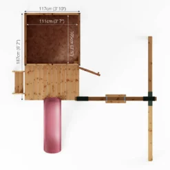 Mercia 4ft X 4ft Snug Wooden Playhouse With Tower - Installation Included -Outdoor Garden 13555805 4235027846390181