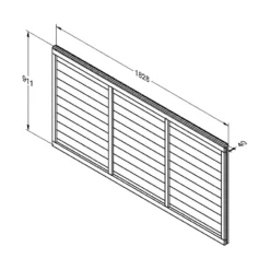 Forest Larchlap Fence Panel - 3ft X 6ft -Outdoor Garden 13625411 1514936425125202