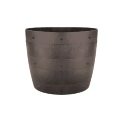 34cm Barrel Garden Planter - Brown