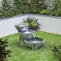 Stylish Fountain Oasis Water Feature With LEDs -Outdoor Garden 13846043 1974962028214646
