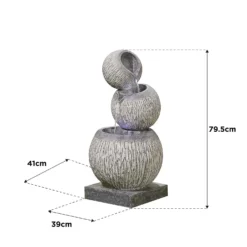 Stylish Fountain Illusion Falls Water Feature With LEDs -Outdoor Garden 13846045 1394978881020436