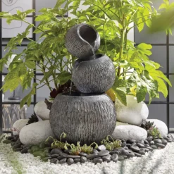 Stylish Fountain Illusion Falls Water Feature With LEDs -Outdoor Garden 13846045 1784962027585657