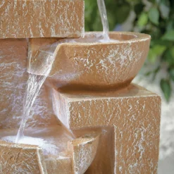 Stylish Fountain Sparkling Bowls Water Feature With LEDs -Outdoor Garden 13846048 1034971880455348