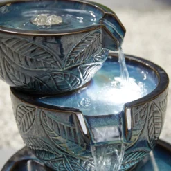 Stylish Fountain Fossil Leaf Water Feature With LEDs 10 Stylish Fountain Fossil Leaf Water Feature With LEDs -Outdoor Garden 13846049 1054962028345905