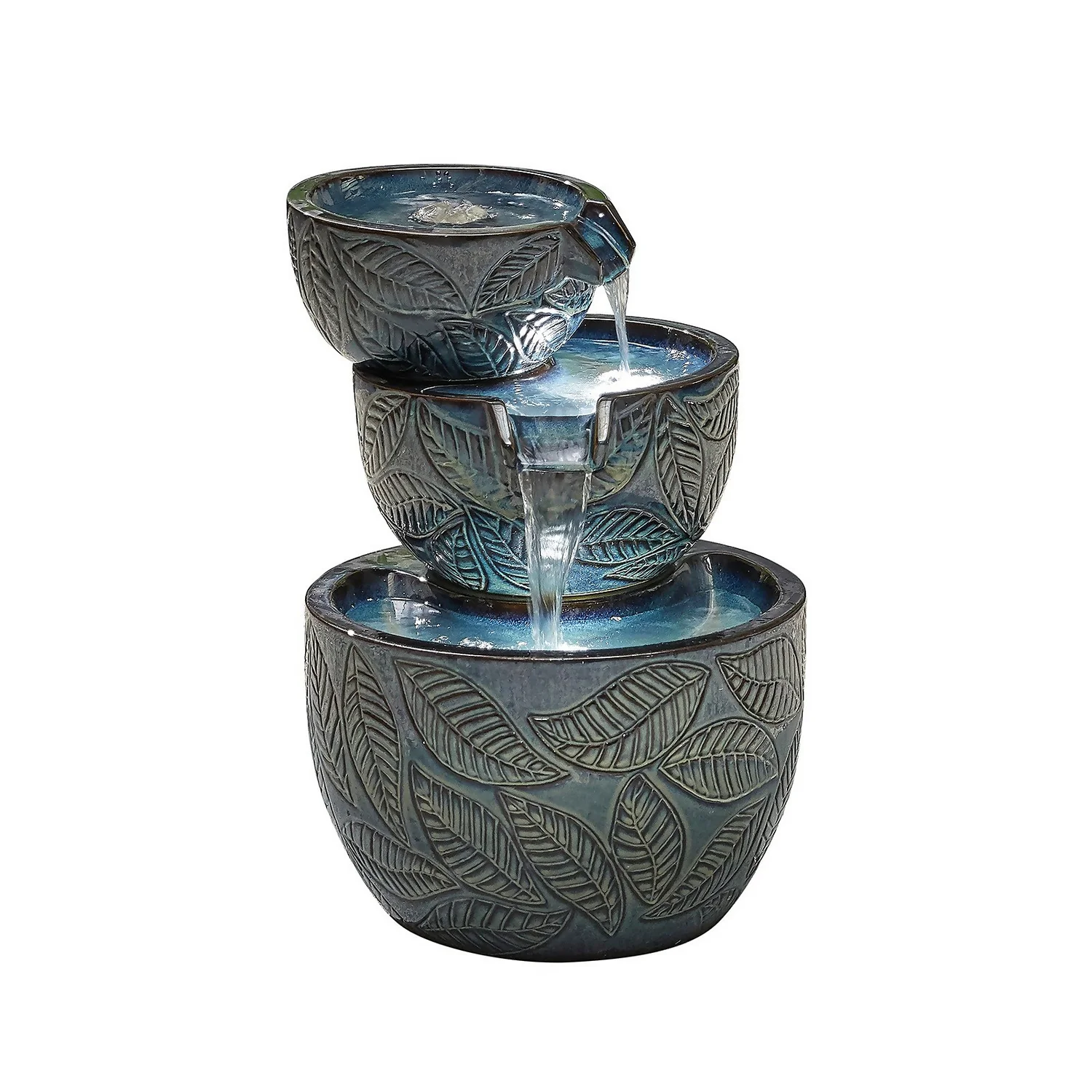 Stylish Fountain Fossil Leaf Water Feature With LEDs 3 Stylish Fountain Fossil Leaf Water Feature With LEDs