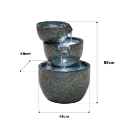 Stylish Fountain Fossil Leaf Water Feature With LEDs 11 Stylish Fountain Fossil Leaf Water Feature With LEDs -Outdoor Garden 13846049 1804962028377735