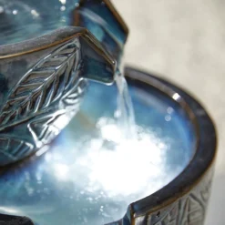 Stylish Fountain Fossil Leaf Water Feature With LEDs 9 Stylish Fountain Fossil Leaf Water Feature With LEDs -Outdoor Garden 13846049 9274962028283796