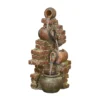 Stylish Fountain Flowing Jugs Water Feature With LEDs -Outdoor Garden 13846053 1264962027722613