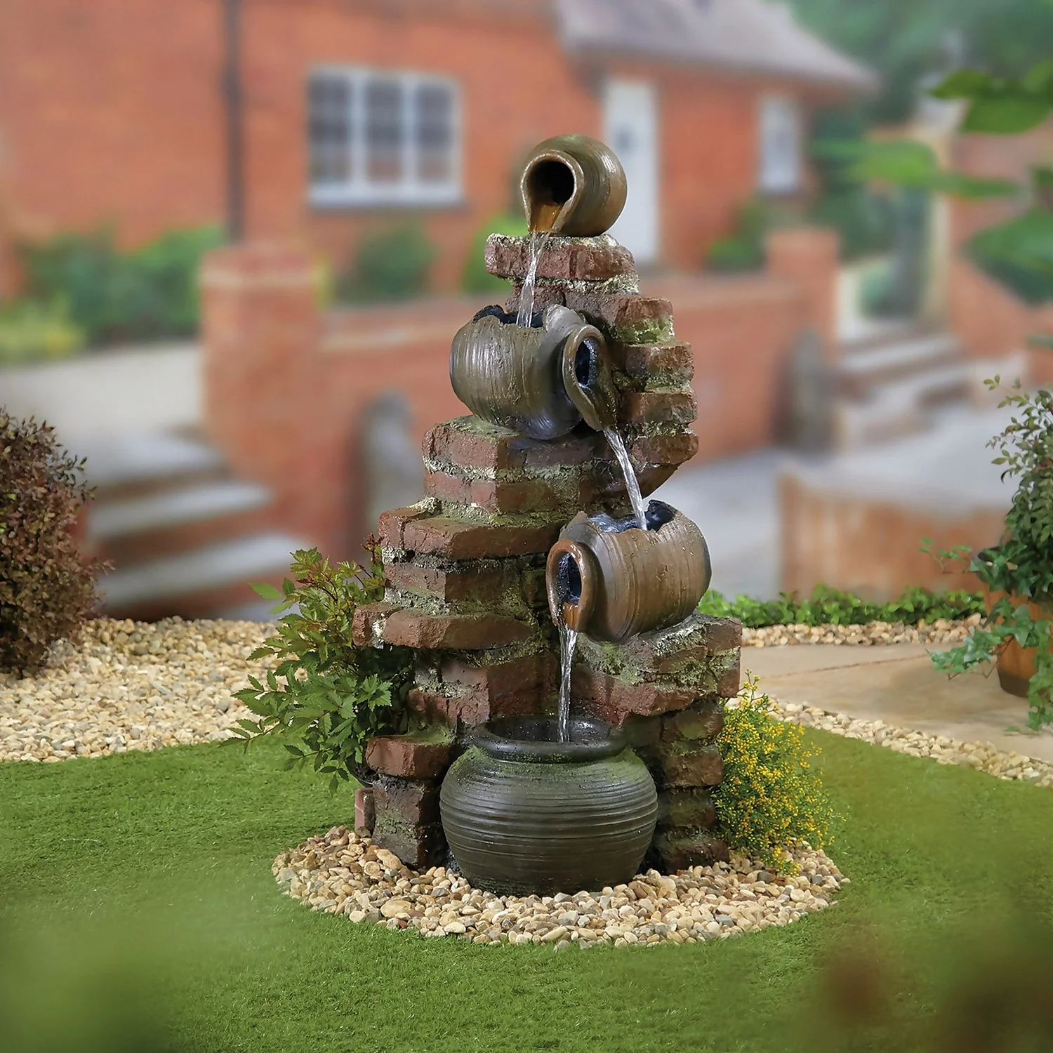 Stylish Fountain Flowing Jugs Water Feature With LEDs 4 Stylish Fountain Flowing Jugs Water Feature With LEDs - Image 2