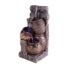 Stylish Fountain Pouring Pot Wall Water Feature With LEDs -Outdoor Garden 13846054 1884962027581274