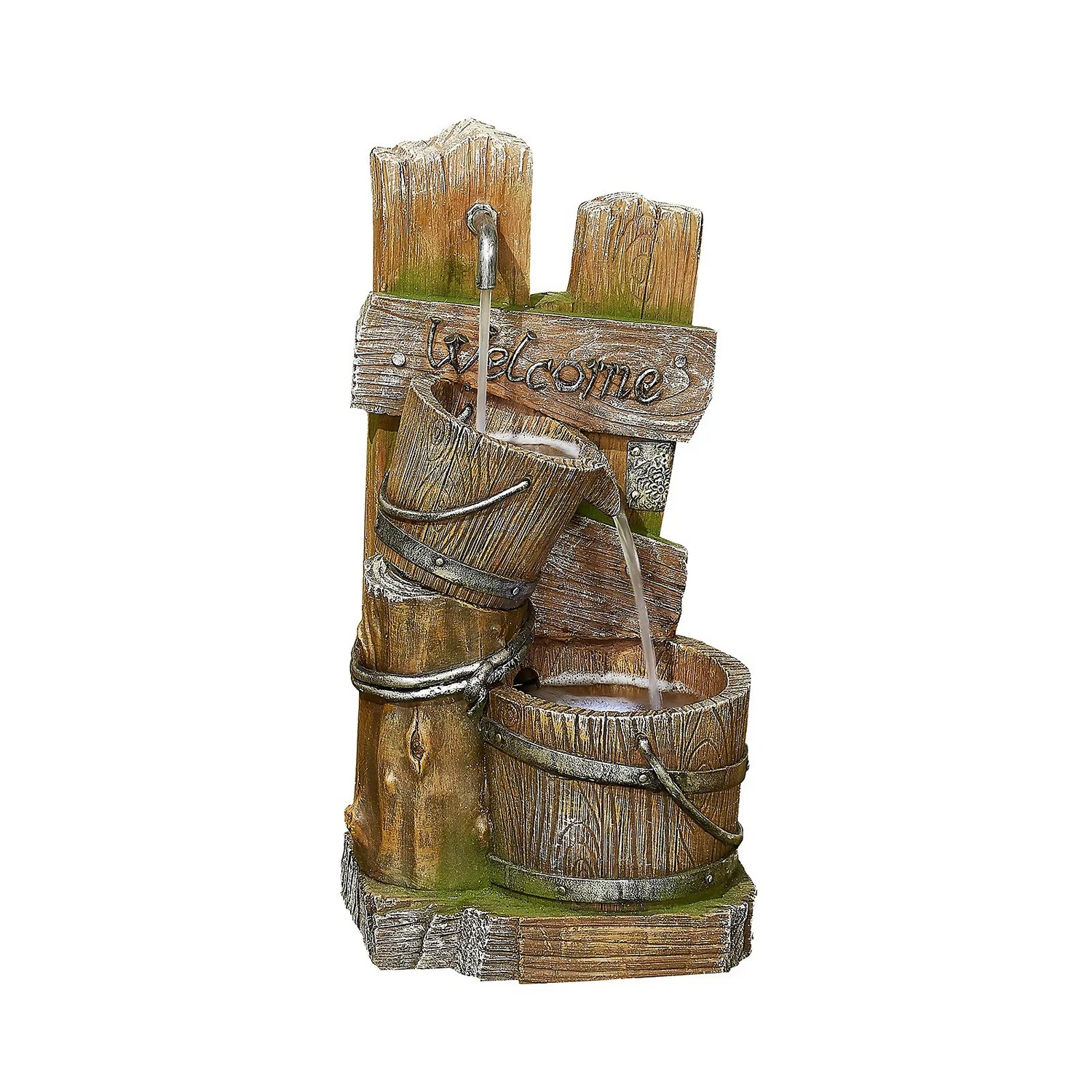 Stylish Fountain Fence Post Pours Water Feature With LEDs 3 Stylish Fountain Fence Post Pours Water Feature With LEDs