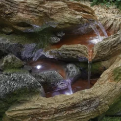 Stylish Fountain Bubbling Brook Water Feature With LEDs -Outdoor Garden 13846059 1034962028294095