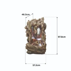 Stylish Fountain Colorado Falls Water Feature With LEDs -Outdoor Garden 13846061 1254978880621934