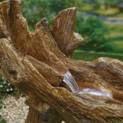 Stylish Fountain Knotted Willow Falls Water Feature With LEDs -Outdoor Garden 13846064 1284962028036575