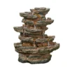 Stylish Fountain Red Rock Springs Water Feature With LEDs -Outdoor Garden 13846066 8464962027767583