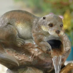 Stylish Fountain Otter Pools Water Feature With LEDs 10 Stylish Fountain Otter Pools Water Feature With LEDs -Outdoor Garden 13846071 1494962028210242
