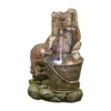 Stylish Fountain Playful Otters Water Feature With LEDs -Outdoor Garden 13846072 1804962027658425