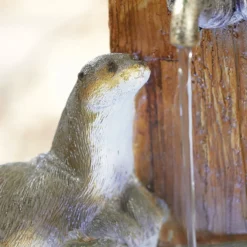 Stylish Fountain Playful Otters Water Feature With LEDs -Outdoor Garden 13846072 8474962027929886