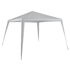 Gazebo With Side Panels - Grey -Outdoor Garden 13884308 2785023690861332