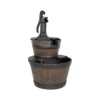 Stylish Fountain Whiskey Barrels Garden Water Feature -Outdoor Garden 13944159 3205005844640120