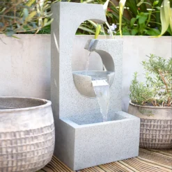 Stylish Fountain Ango Falls Garden Water Feature With LEDs -Outdoor Garden 13947169 4305005844444559