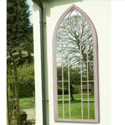 MirrorOutlet Somerley Sunflower Gothic Arch Large Garden Mirror - 150x61 Cm -Outdoor Garden 13950558 7214987173116409