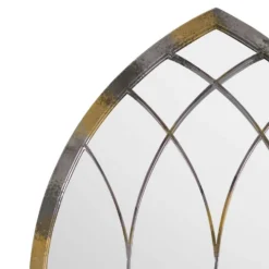 MirrorOutlet Rose Garden Rustic Arch Extra Large Metal Garden Mirror - 161x72cm -Outdoor Garden 13950562 1394987139108541