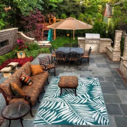 Homebase Outdoor Rug - Teal 120x180cm -Outdoor Garden 13953333 1274989199482873