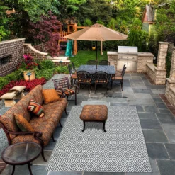 Homebase Outdoor Rug - Grey 160x230cm -Outdoor Garden 13953337 9194989199353489