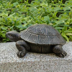 Bronze Look Tortoise Garden Ornament -Outdoor Garden 13965953 2005014597280979