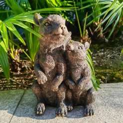 Bronze Look Squirrel Family Garden Ornament -Outdoor Garden 13965954 2035014597262265