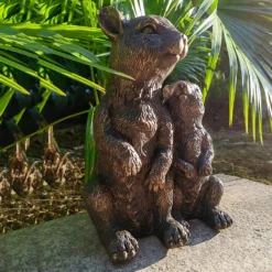 Bronze Look Squirrel Family Garden Ornament -Outdoor Garden 13965954 3315014597292721