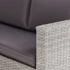 Alexandria Rattan Effect Garden Corner Sofa Set - Ash Grey -Outdoor Garden 13971225 1225022704599182