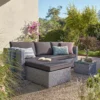 Alexandria Rattan Effect Garden Corner Sofa Set - Ash Grey -Outdoor Garden 13971225 1525022704323659