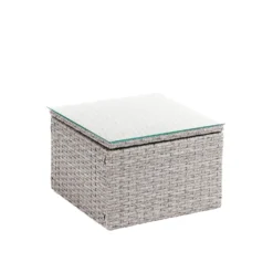 Alexandria Rattan Effect Garden Corner Sofa Set - Ash Grey -Outdoor Garden 13971225 7715022704506515