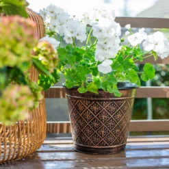 Vintage Allium Patterned Cone Pot - 37cm -Outdoor Garden 13973621 1725011239693213