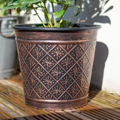 Vintage Allium Patterned Cone Pot - 37cm -Outdoor Garden 13973621 1825011239797751