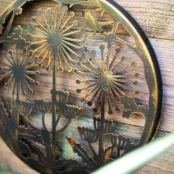 Allium Garden Wall Art 35cm - Antique Bronze -Outdoor Garden 13981005 2145005835220258