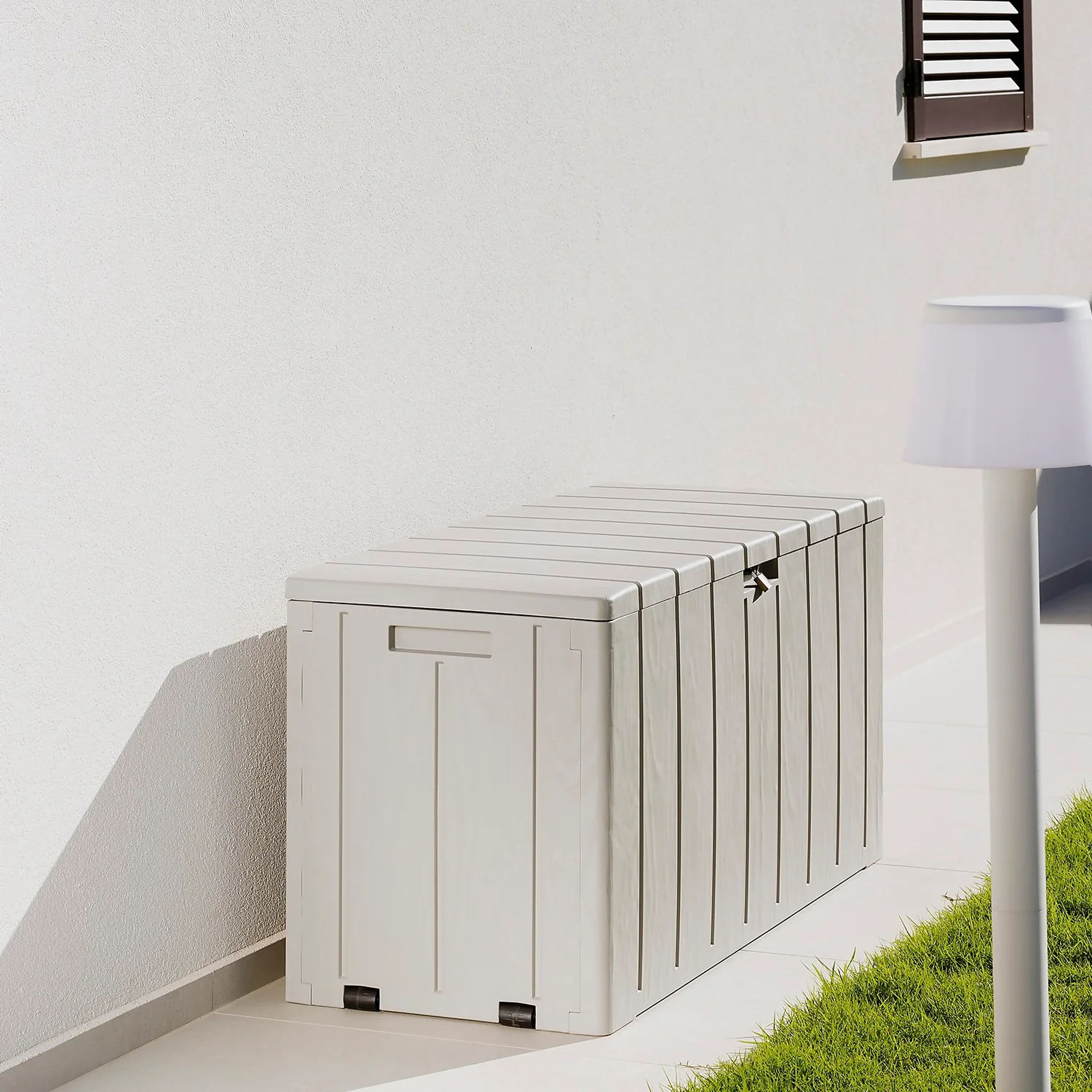 Toomax Bravo Garden Storage Box 270L - Warm Grey 10 Toomax Bravo Garden Storage Box 270L - Warm Grey - Image 8