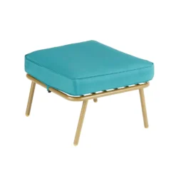 Omari Metal Garden Corner Sofa Set - Teal & Gold -Outdoor Garden 14005699 1405022704726583