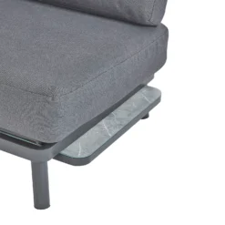 Heba Grey Metal Garden Corner Sofa Set -Outdoor Garden 14005702 4265022704746602