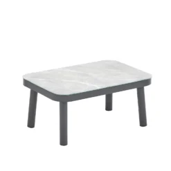 Heba Grey Metal Garden Corner Sofa Set -Outdoor Garden 14005702 6005022704839677