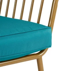 Omari Metal Garden Sofa Set - Teal & Gold -Outdoor Garden 14005703 6735022638292255