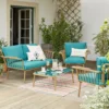 Omari Metal Garden Sofa Set - Teal & Gold 2 Omari Metal Garden Sofa Set - Teal & Gold -Outdoor Garden 14005703 7215022637976469