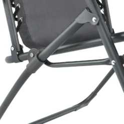 Grey Reclining Sun Lounger -Outdoor Garden 14005765 5105018249936412