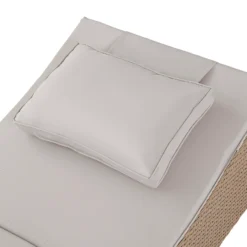 Natural Folding Rattan Sun Lounger -Outdoor Garden 14005776 1825022649731666