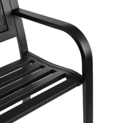 Black Steel Garden Bench 8 Black Steel Garden Bench -Outdoor Garden 14005779 1905018249523969